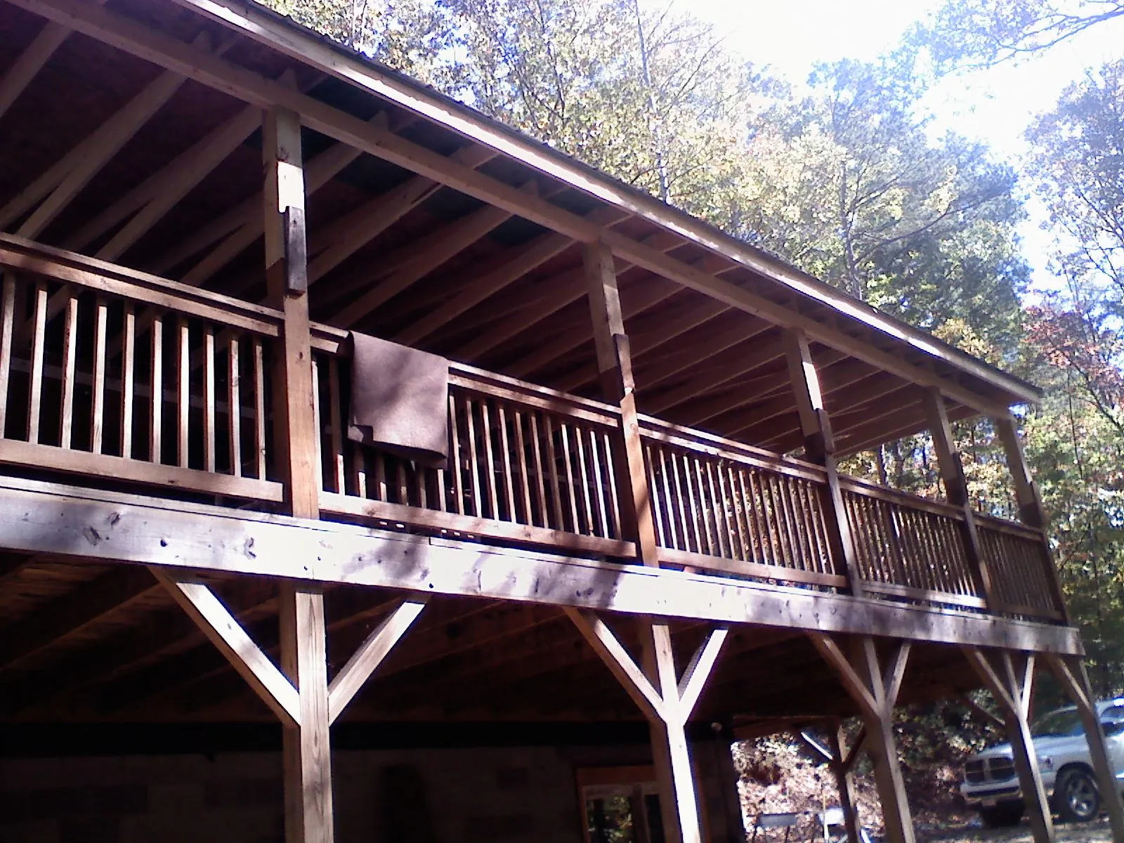 Timber framing under a new elevated porch and deck — Roof Leak Repair in Astatula by Roofing Brothers